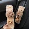 Weiche Plüsch Capybara Autositzgurtbezug Warmer Cartoon Sitzgurt Schulterpolster Kawaii Bequemer Sitzgurtschutz Car-Styling