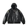 Men's and women's alphabet decal waterproof hooded zipper jacket