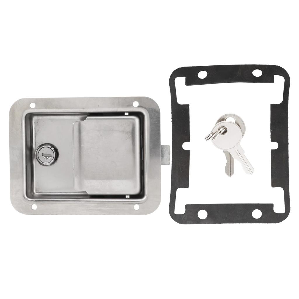 Stainless Steel Paddle Lock with 2 Keys - Durable & Secure for RV/Trailer/Truck Toolbox
