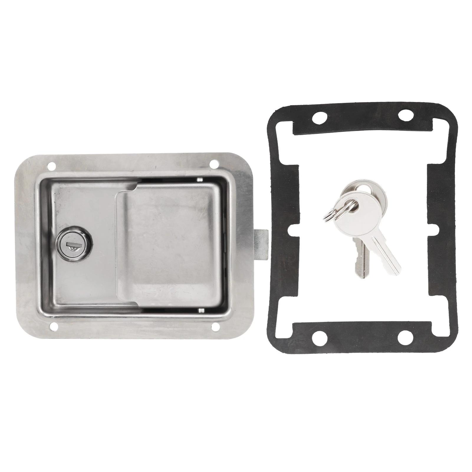 

Stainless Steel Paddle Lock with 2 Keys - Durable & Secure for RV/Trailer/Truck Toolbox