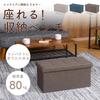 Fuji Boeki Storage Bench Storage Box Charcoal Ottoman 80kg Weight Capacity Folding Box Stool Hunt 86140