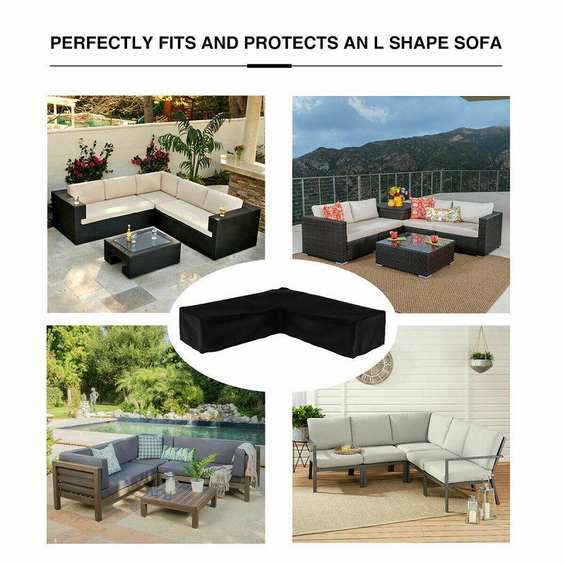 L-Shaped Outdoor Corner Sofa Rainproof Cover