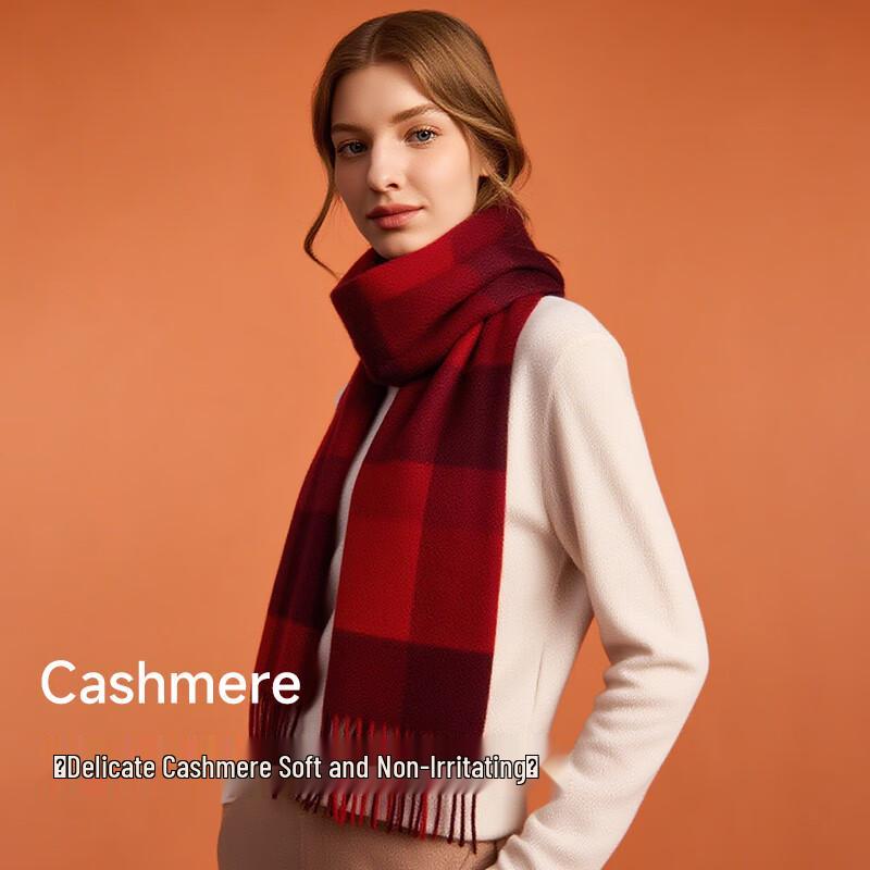 Hengyuanxiang Women's Autumn/Winter Plaid Cashmere Scarf