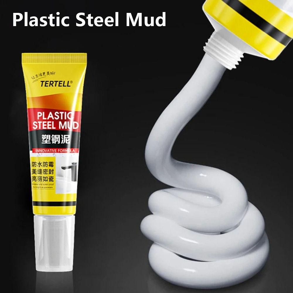 1Pcs Waterproof Epoxy Paste White Caulking Glue New Plastic Steel Mud Bathroom Toilet