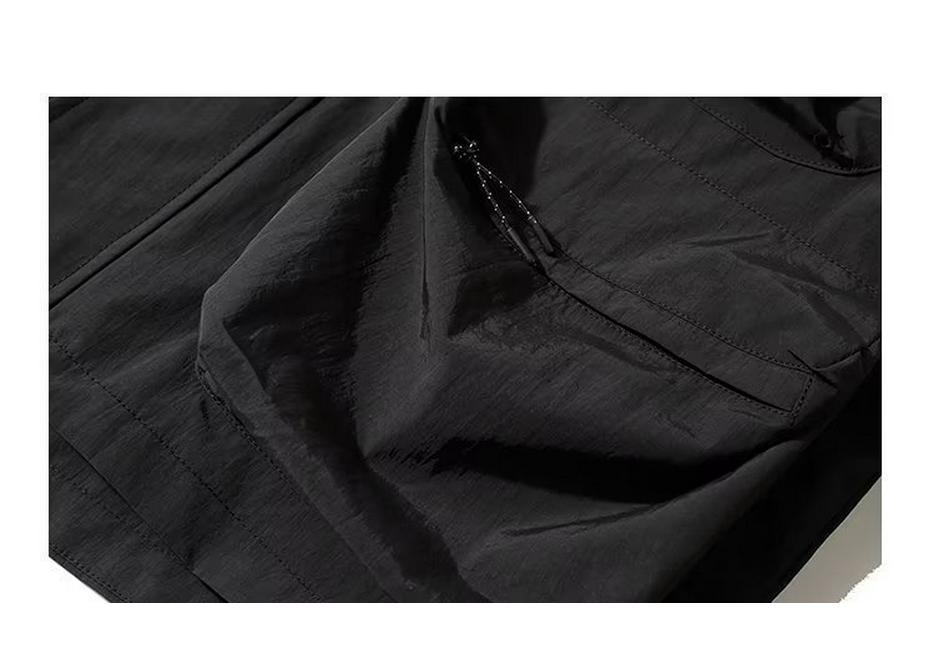 Men's Trendy Casual Waterproof Hooded Jacket - Autumn Mountain System, Loose Fit, Large Pockets, Solid Color.
