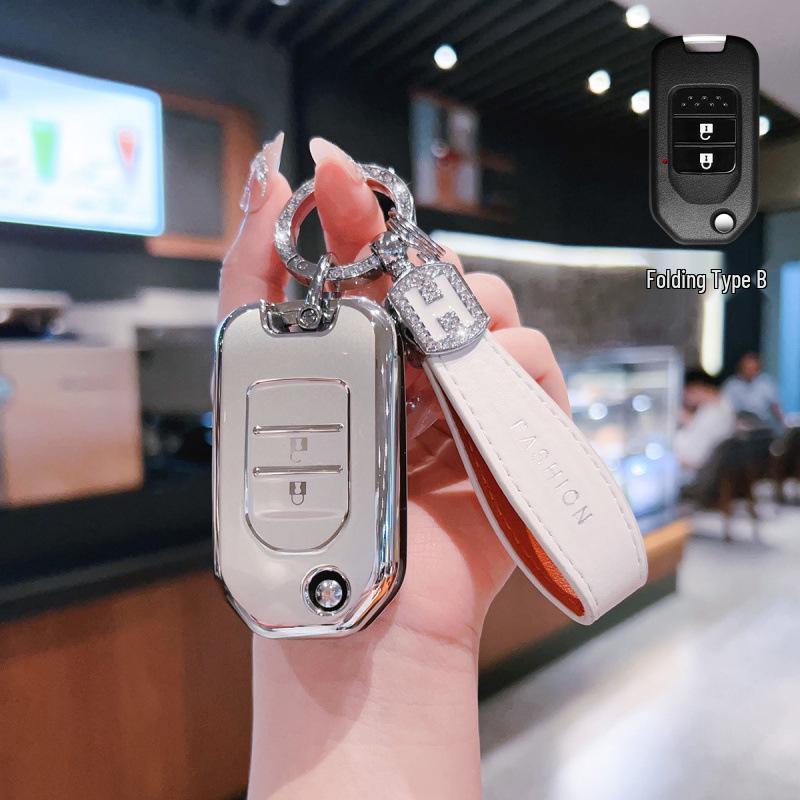 Car Key Case with Buckle Protection for Men and Women - Fits XRV, CRV, Haoying, Jieda, Civic Models.