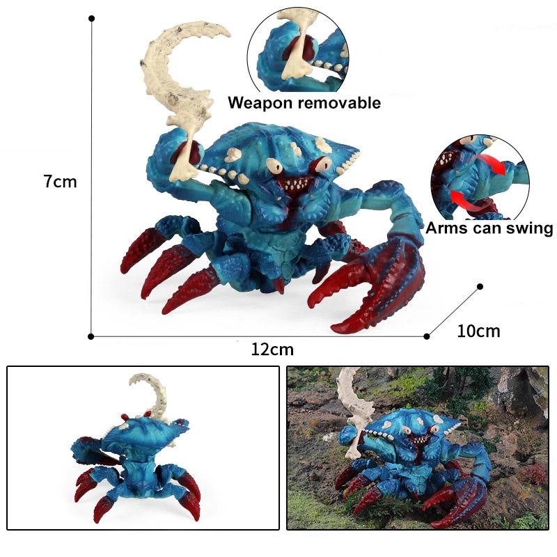 Marine Green Crab Monster Octopus Mythology Animal Action Figures Western Warcraft Warrior With Weapons Miniature Toys Kids Gift
