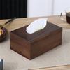 Wooden Bathroom Tissue Box Living Room Household Dining Table Tea Table Paper Extraction Box Walnut