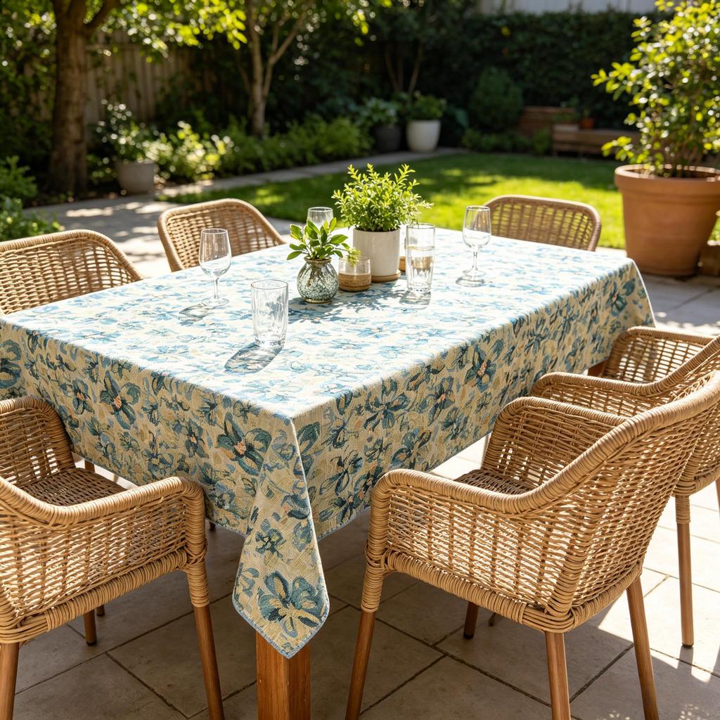 Tavolo da Pranzo Cucina Festa Celebrazione Rettangolare Cotone Lino Materiale Morbido Lavabile Tessuto Interno Casa Tovaglia