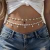 European And American Jewelry, Fashion Layered Sexy Imitation Pearl Waist Chain, Sexy Nightclub Party Wear