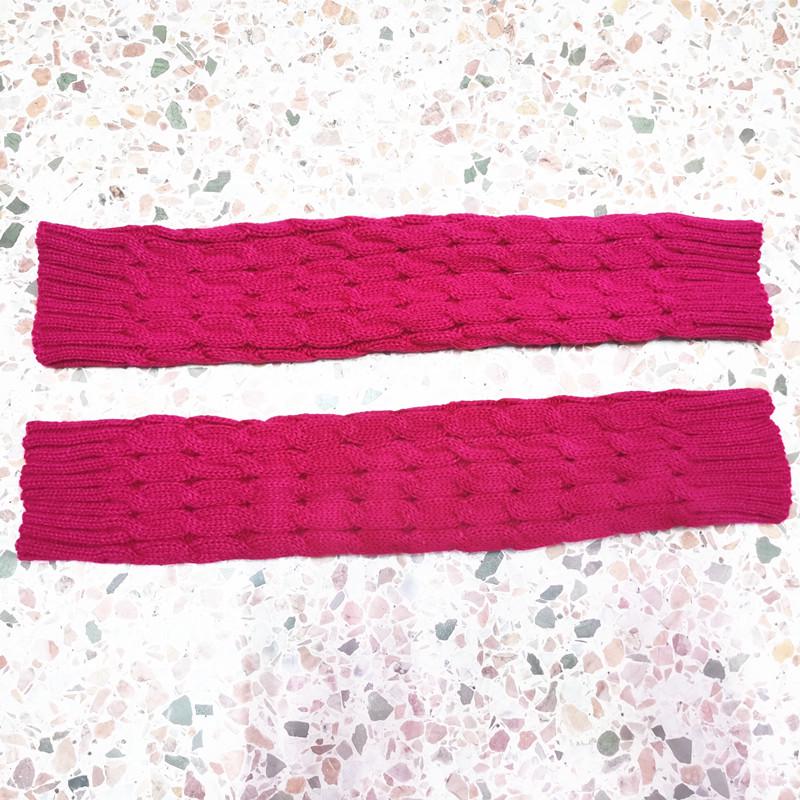 Stokta 40cm Kore Tarzı Kablo Örgü Tozluklar - Sonbahar/Kış Düz Renk Yün Çoraplar.