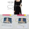Punk Water Drilled Waist Chain For Women With Chain Link Decor For Summer Fashion