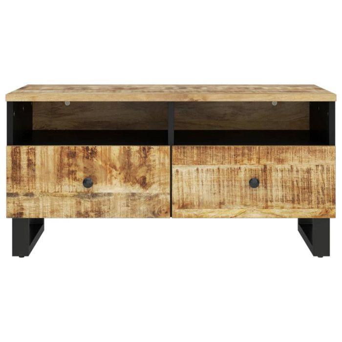 VidaXL Table basse 80x54x40 cm Bois de manguier solide et d'ingénierie 351954