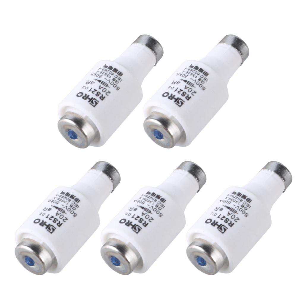 Pack Of 5 Ceramic Spiral Fuses set gG Diazed Fuse Inserts Ceramic Protections 500VAC Multiple Size for Electrical Safety