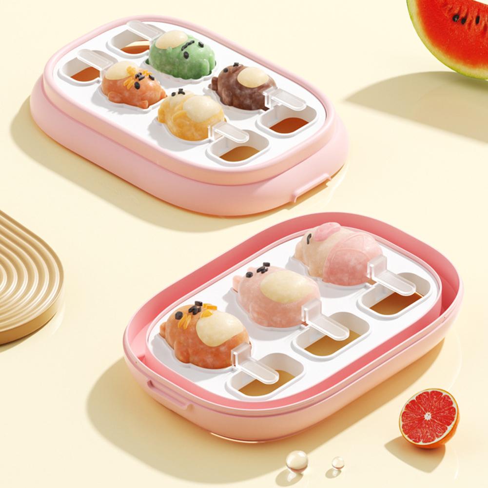 Homemade Ice Cream Mold With Lid Quickly DIY Popsicle Ice Cream Tray For Children Adults