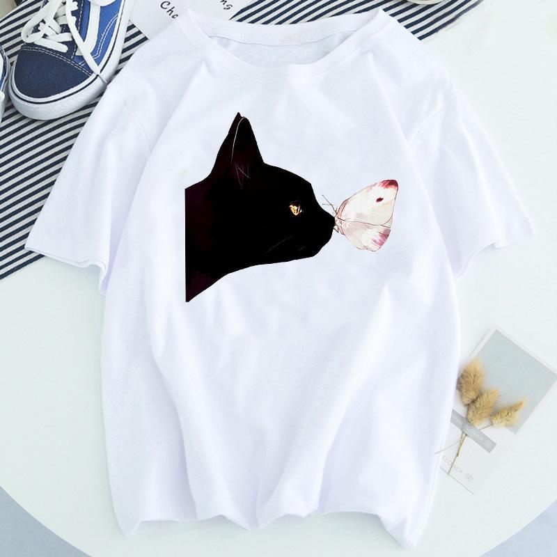 Women Dog Paw Print Short Sleeve Fashion Printed Summer Lady Womens Clothing Tops T-Shirt Shirt Tees Female T Shirt