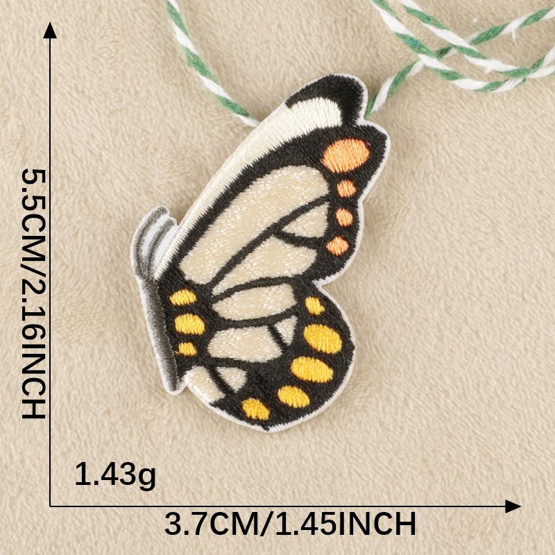Embroidery label self-adhesive patch cartoon butterfly hand account DIY shoes and hats accessories, national style embroidery cloth sticker