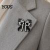 Halloween Jewelry Brooch Pin, Enamel Skull Bow Design Brooch, Style Snap-On Dark Pin Badge for Backpacks Collars Hats Holiday Decoration Durable