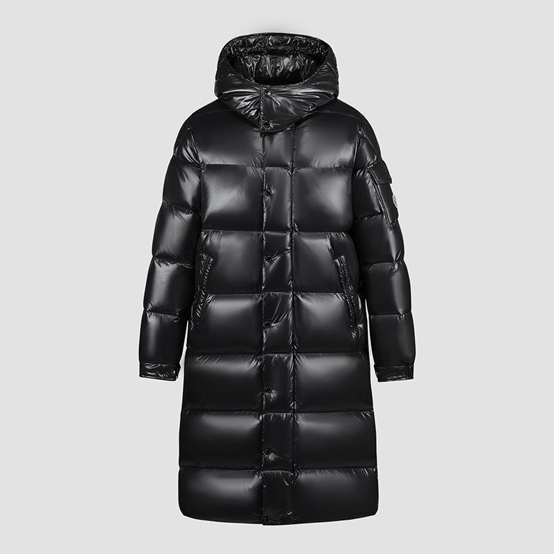 Winter Down Jacket New Winter Clothing Long Over Knee Leave-in Glossy Men's and Women's Universal Couple Jacket