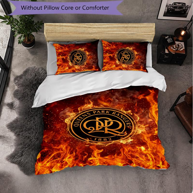 Queens Park Rangers Football Set Biancheria da Letto 3 Pezzi Morbido Copripiumino con Federe Set Decorazione Camera da Letto per la Casa