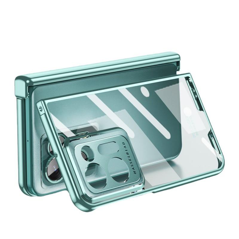 OPPO Find N2 Foldable Phone Case With Tempered Glass Film Full Coverage Electroplated PC Shell Shockproof Anti-Scratch