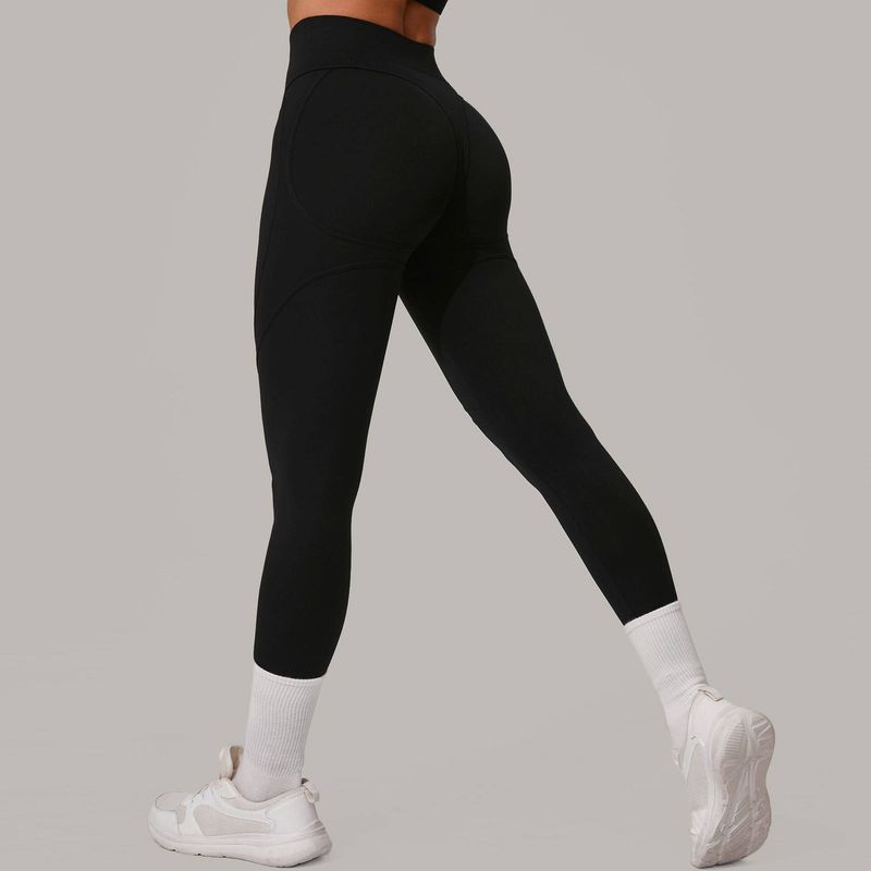 Fashion Yoga Pants Women s High Waist Hip Lift Brushed Running Quick-Drying Fitness Pants Waist Slimming Hip Tight Sports Pants Black S