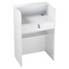 Reception Desk, 60 Cm Rectangular Front Counter Table, Modern Office Reception Desk with Drawer, Small Minimalist Retail Counter Table for Checkout,