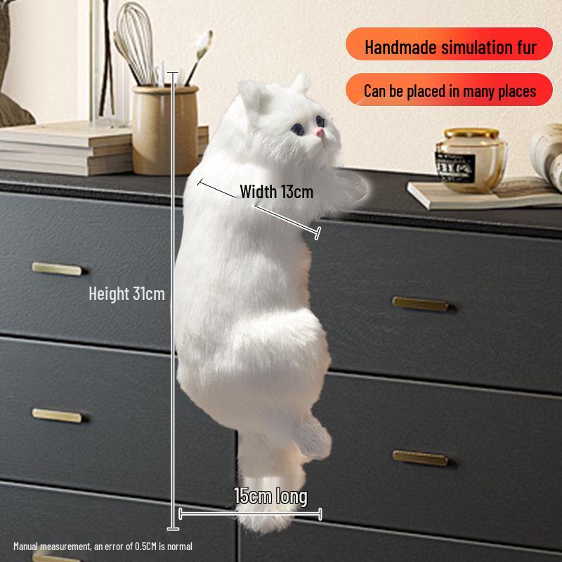 Realistic Hanging Cat Ornament for Home Decoration