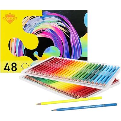 Corslet 48 Pcs Oil Colour Pencil Set Art Supplies Artist Colour Set Sketch Kit Drawing Colouring Set For Students Adults