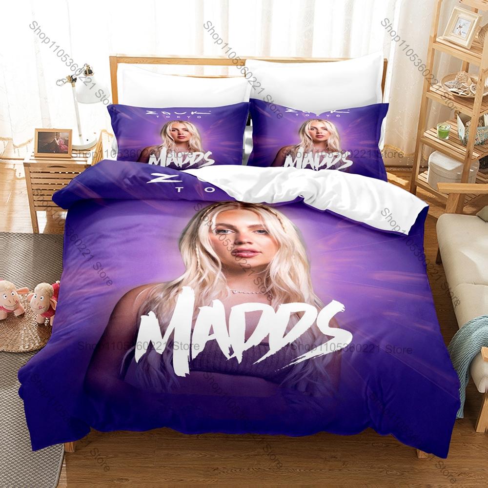 Popular Madds Design Duvet Cover + 2 Pillowcases, Stylish Modern Bedding Set All Season Use for Teen and Young Fans