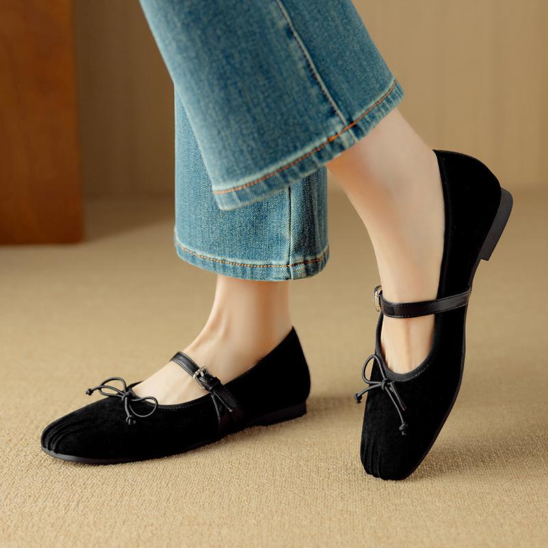 

Fashion 2025 NEW Spring Women flats Genuine Leather Shoes for Women Casual Round Toe Mary Janes Buckle Women Loafers Ladies Shoes 40 чёрный