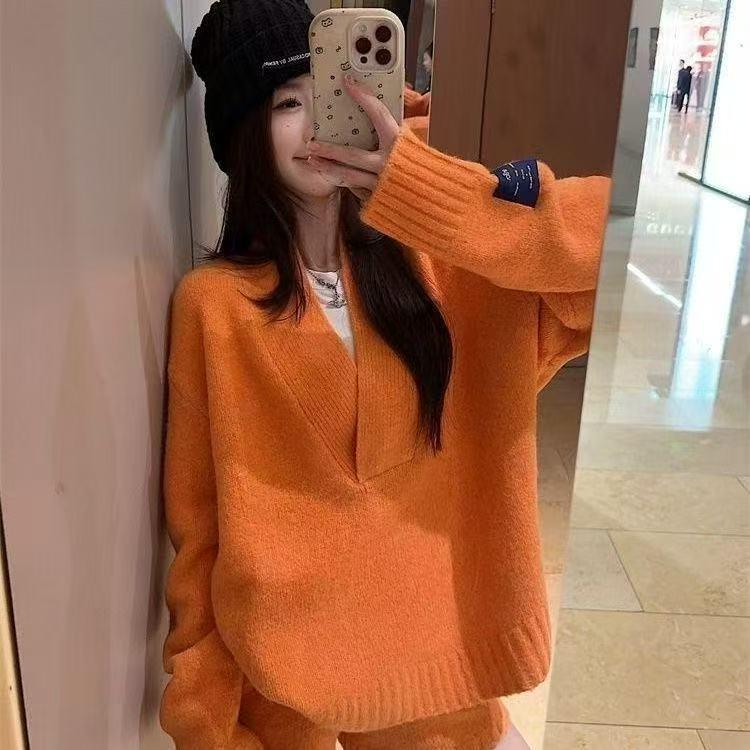 Gemütliches lässiges Strickpullover- & Shorts-Set - Herbst/Winter 2025 Edition