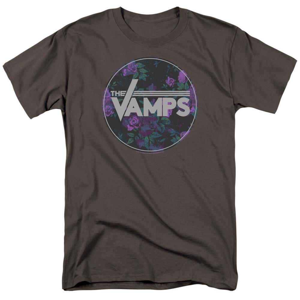 26 The Vamps Floral Vamps T Shirt Mens Licensed Rock Band Tee Charcoal Unisex T-Shirt M