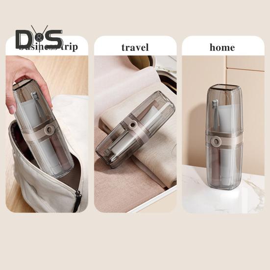 Travel Soap Case with Toothbrush Box Leakproof Easy To Clean Bathroom Soap Container with Lid Portable Bar Soap Holder