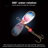 10Pcs Spinner Bait Fishing Spoon Lure 360 Degree Rotating Sequins Bait 6cm Treble Hooks Wobblers for Freshwater Seawater