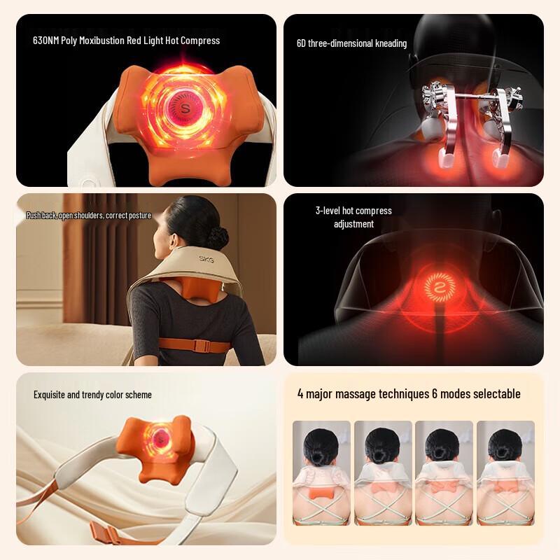 SKG H5 Upgraded Red Light Heated Neck and Shoulder Massager