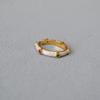 Handmade Enamel Bamboo Zircon Ring - Japanese and Korean Design, Delicate, Colorful, Stackable, Open, Simple and Exquisite