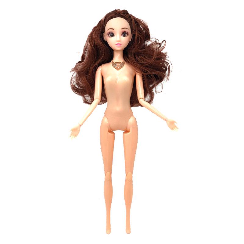30cm 11-inch BJD Doll with Blinking Real Eyes, Changeable Clothes, DIY Options, and Bonus Head