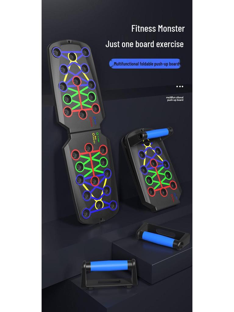 Multifunctional Chest & Muscle Training Board with Push-Up & Dips Stand