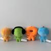 Cartoon Stick Figure Holding Pig Plush Toy Red Anime Doll Soft Cute Stuffed Animal
