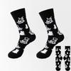 8 Pairs of New Men's Socks Plus Size Cotton Halloween Tube Sock Thanksgiving Women's Socks