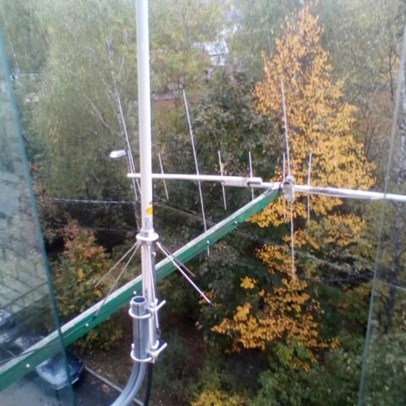 144430MHz Dual-Band Ground Plane Antenna, High-Gain Fiberglass, Fixed Station, Repeater-Compatible, TC-FB17UV GP Antenna