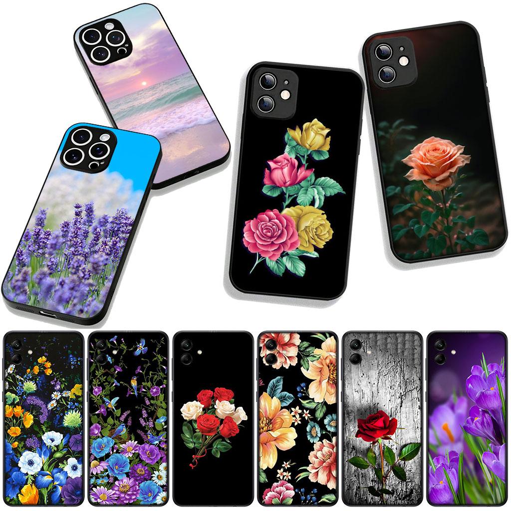 Cover for Xiaomi Redmi Note 14 12 13 ProPlus A4 A3 Pro Plus 12C 13C 14C 5G Phone Case Rose Lavender Narcissus Flower Peony