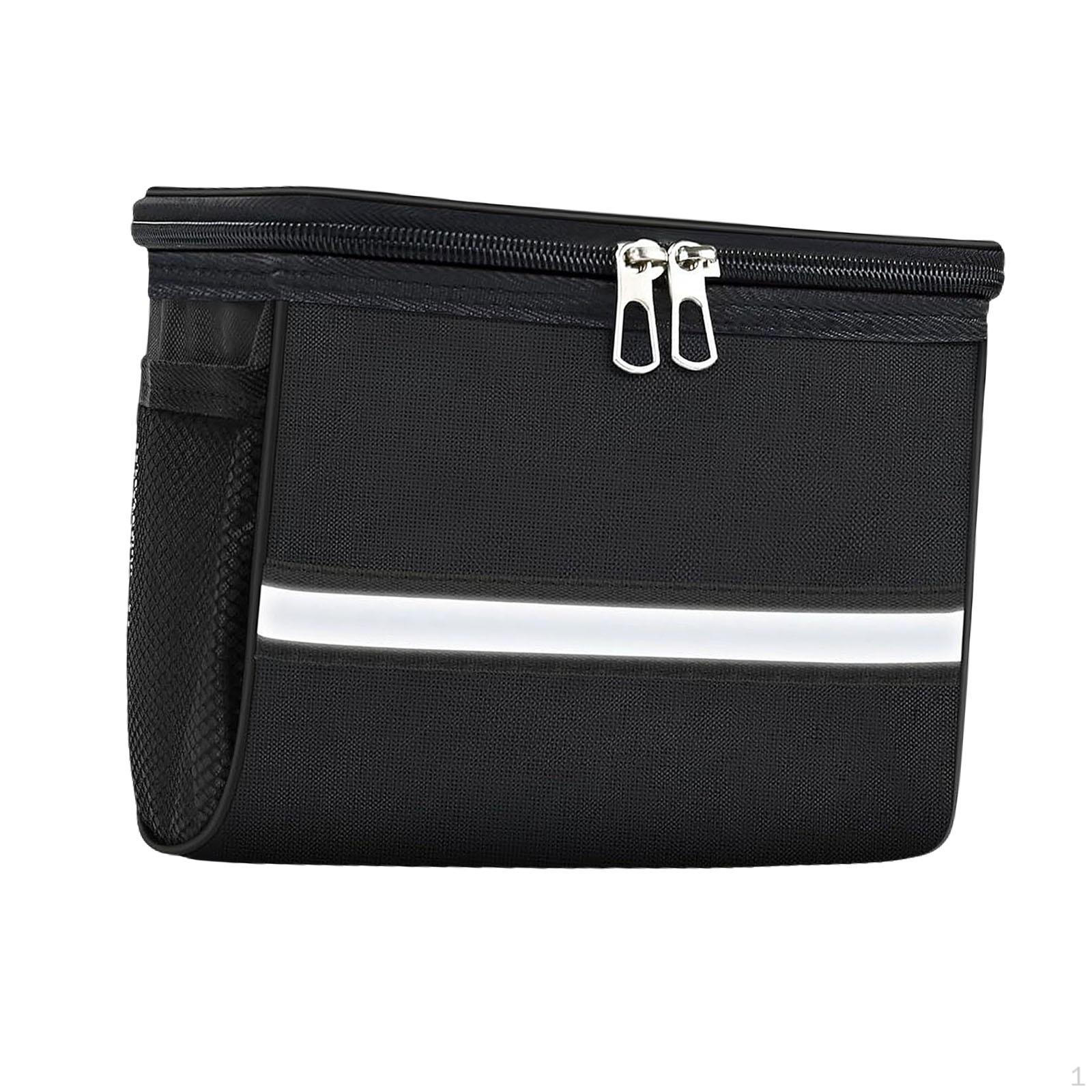 

Bike Handlebar Bag Transparent Pocket Kids Bicycle Front Basket Frame Storage for