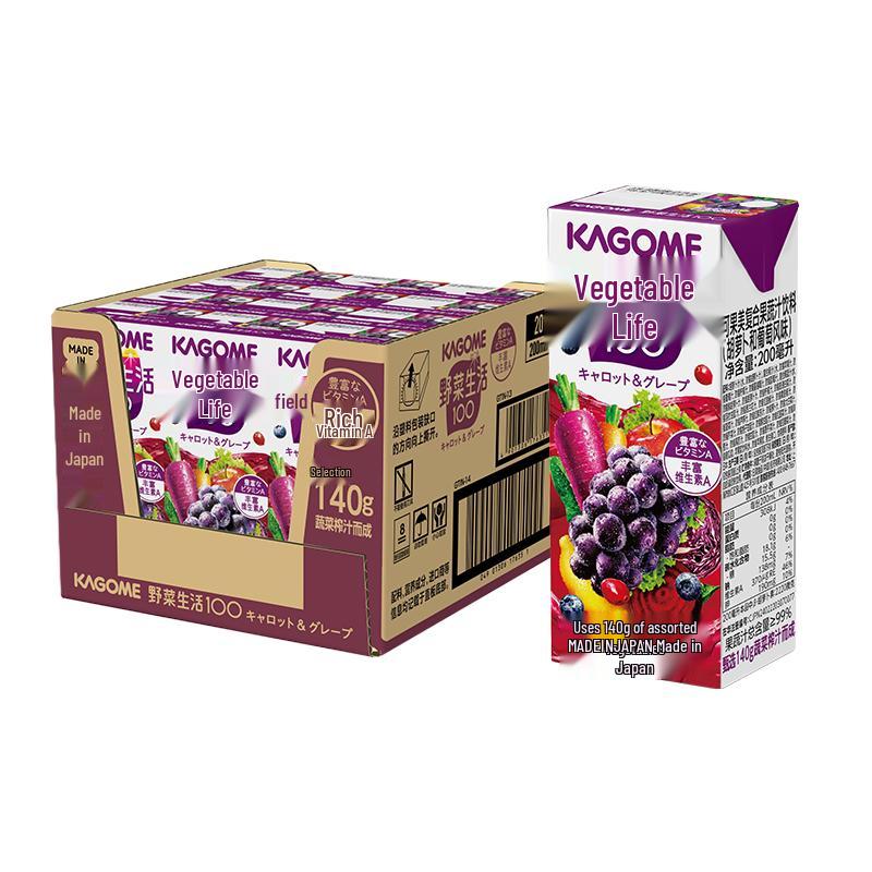 KAGOME Japan Imported Vegetable Life Fruit & Vegetable Juice (200ml x 12 boxes)