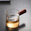 Thickened Heat-resistant Glass Fair Cup Wooden Handle Tea Dispenser Side Handle Tea Sea Kung Fu Tea Set Wooden Handle Male Cup
