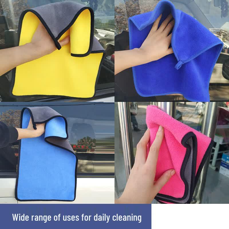 Dual-Color Coral Fleece Towel & Cleaning Cloth