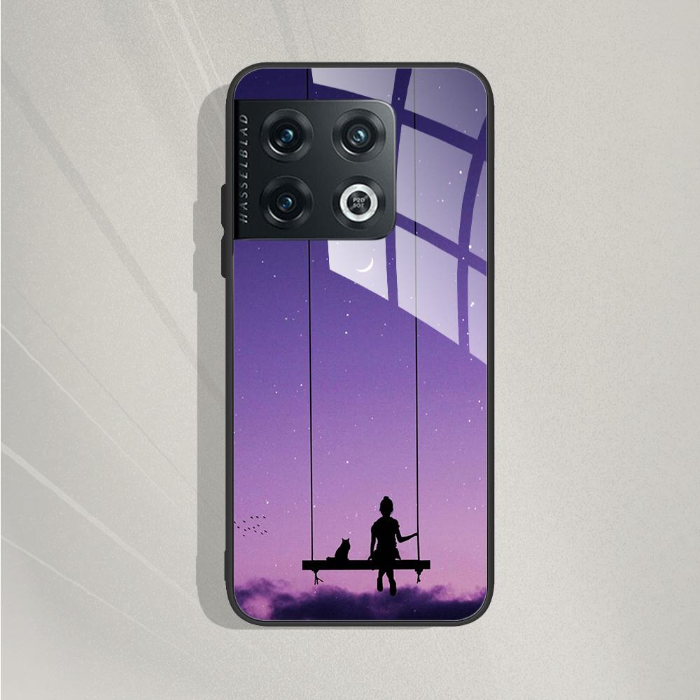 Phone Case For OnePlus 10 Pro Cases Tempered Glass Case Cute Fundas Coque For OnePlus 10T 10 Pro Back Cover Case One Plus 10 T