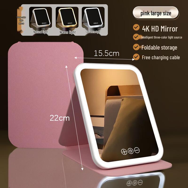 Oeny Foldable Lighted Makeup Mirror