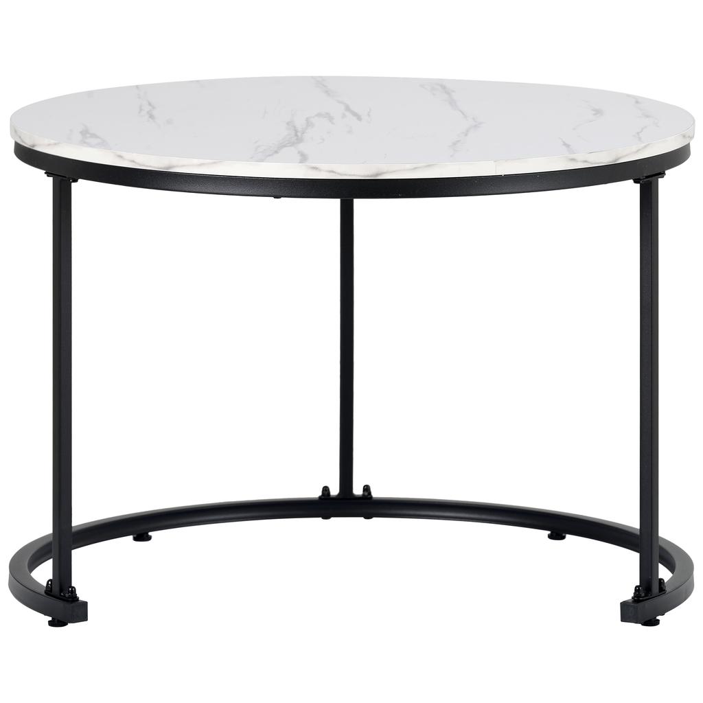 Round Coffee Table 2-Piece Set Coffee Table Living Room Round Nesting Side Table 2 Round Side Table